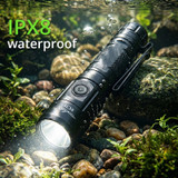 KC35 Waterproof Tactical Flashlight Rechargeable High Power 5000lm Outdoor Linternas Bright Self Defense Torch Light