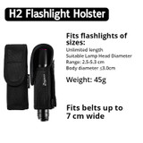 TANK007 NEW High Quality Rubber Nylon LED Flashlight Holster Pouch Torch Holder H1~H8