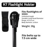 TANK007 NEW High Quality Rubber Nylon LED Flashlight Holster Pouch Torch Holder H1~H8