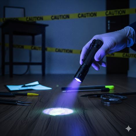 Using a UV Flashlight for Crime Scene Investigation | Forensic Applications Explained
