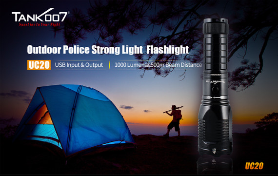 Outdoor gear---high power USB flashlight TANK007 UC20