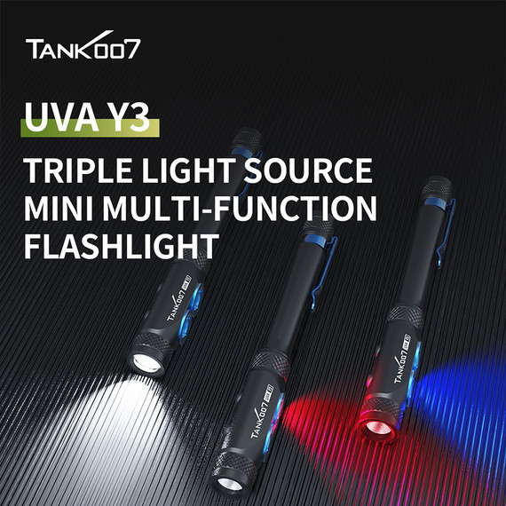 UVAY3 three-light flashlight white light, red light and ultraviolet light three-in-one flashlight UVAY3 three-light flashlight white light, red light and ultraviolet light three-in-one flashlight