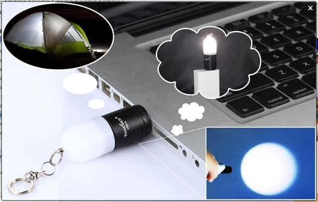 2015 TANK007 mini gift USB led flashlight torch USB10