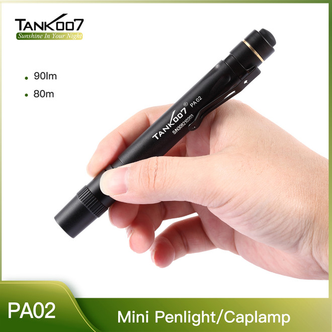 TANK007 PA02 90lm 3-Mode Pocket Penlight LED Camping EDC Flashlight Torch