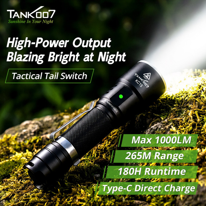 KC15 High power USB rechargeable Multi-mode Outdoor flashlight