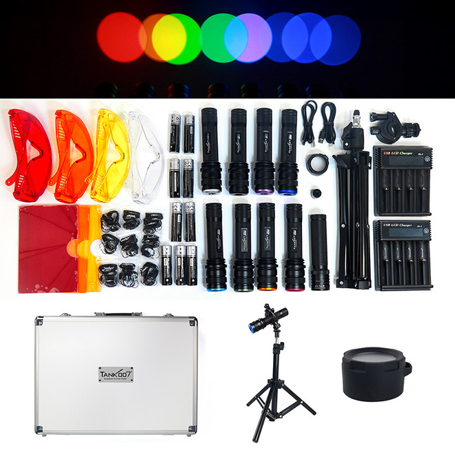 CI02V2 KIT PRO（includes two sets of batteries） Forensic 365nm uniform light CSI torchlight even blacklight torch 365 nm multi wavelength LED UV flashlight