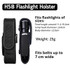TANK007 NEW High Quality Rubber Nylon LED Flashlight Holster Pouch Torch Holder