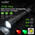 PT42 Plus High Power Tactical Flashlight Outdoor Waterproof 2060LM Three Color Green Red Light Torch Light Rechargeable