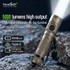 KC35 Waterproof Tactical Flashlight Rechargeable High Power 5000lm Outdoor Linternas Bright Self Defense Torch Light