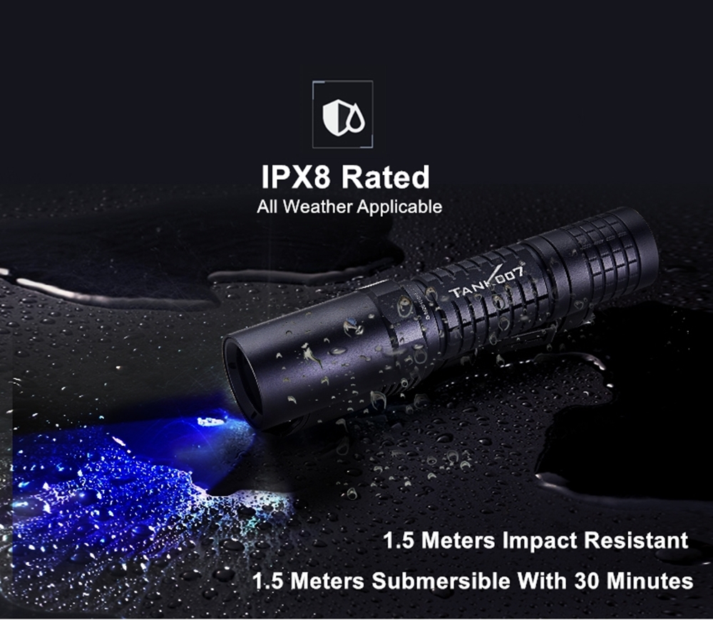 TANK007 UV03 365 nm Portable AAA Battery Powered UV Flashlight - TANK007  ONLINE SPECIALITY STORE