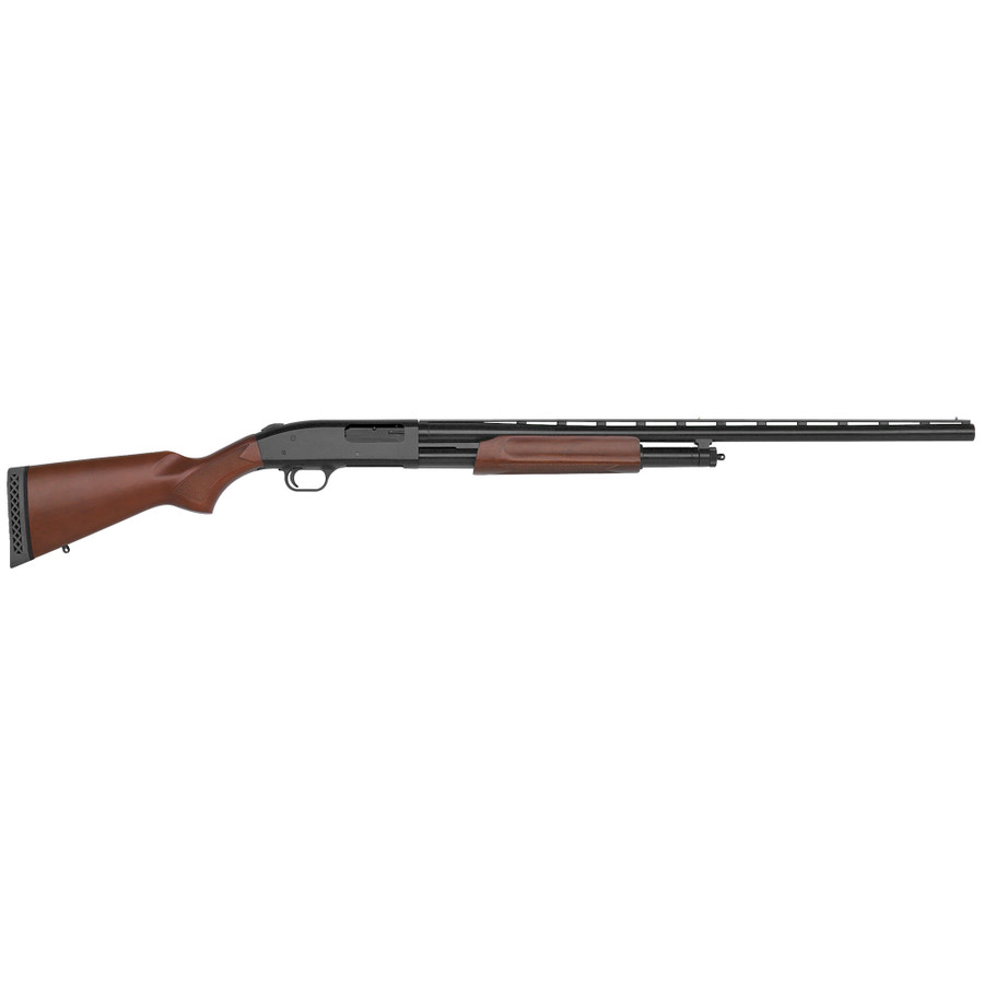 Mossberg 500 Pump Action 12 Gauge 3" Chamber 28" Vent Rib Barrel AccuChoke Blue Finish Wood Stock Bead Sight 5 Rounds