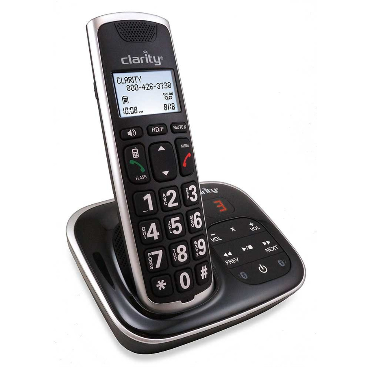 Clarity DECT 6.0 Amplified Bluetooth Cordless Phone With Digital Answering Machine - Thumbnail 2
