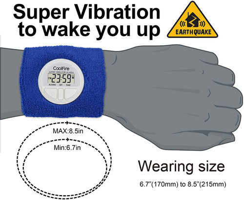 Vibrating Sweatband Alarm Clock Timer Watch