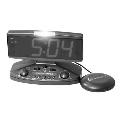 ClearSounds Wake & Shake Dual Alarm Clock Phone Signaler
