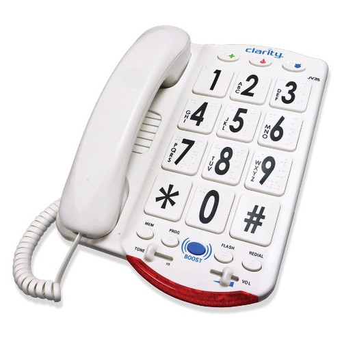 Clarity JV35W Amplified Talking Telephone with Braille