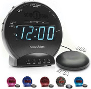 Sonic BOMB Alarm Clock with 12V Bed Shaker