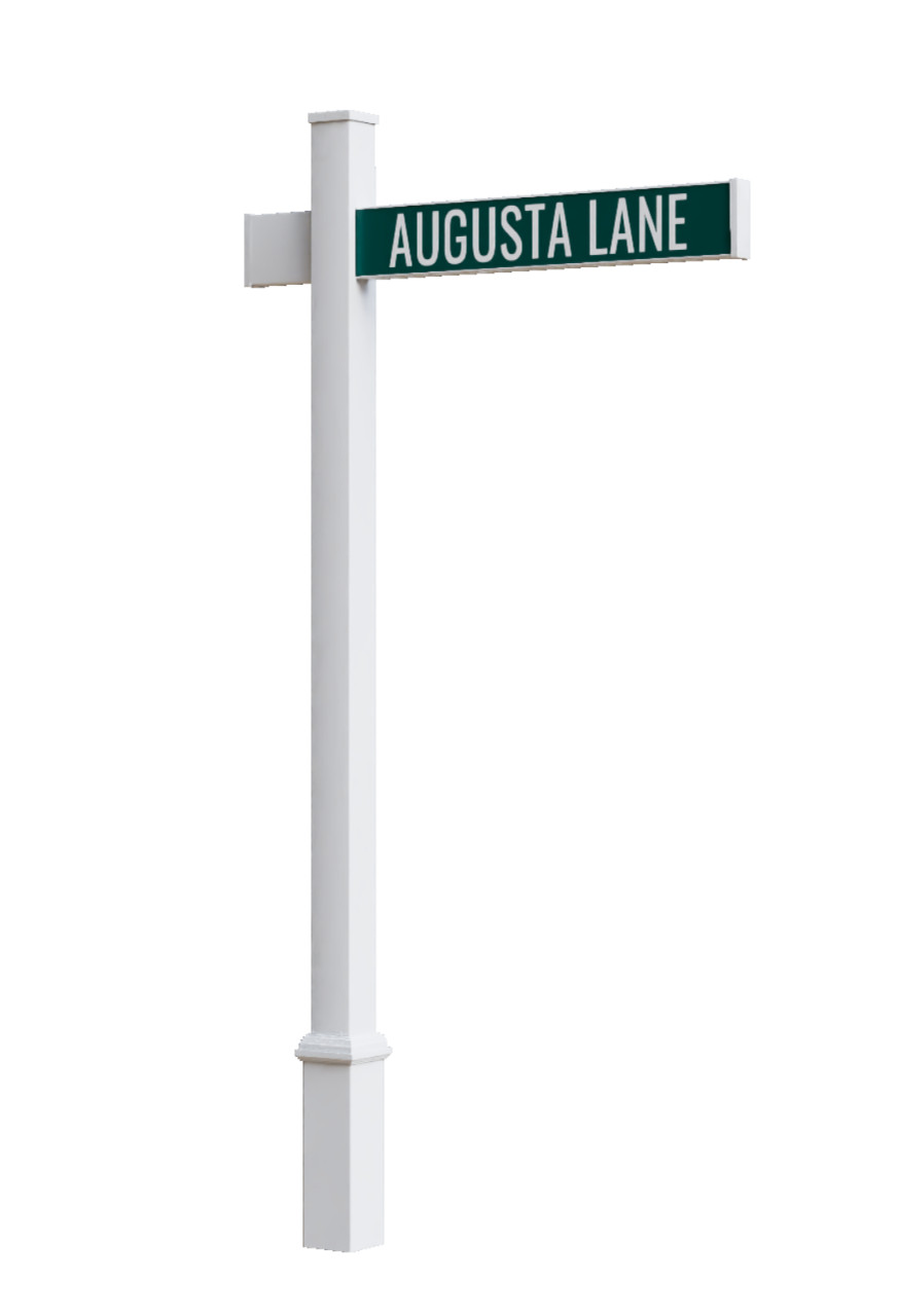 Vinyl Street Sign Post System with Single Blade