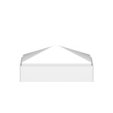 3" Pyramid Cap - White