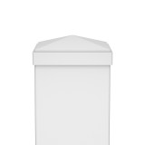 4" Pyramid Cap White