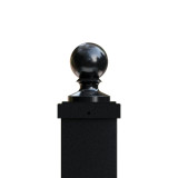 4" Ball and Cap - Black