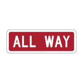 All Way Sign