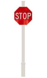 Vinyl Informational Street Sign Post