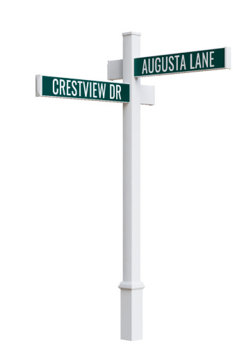 Vinyl Street Sign Post System with Single Blade