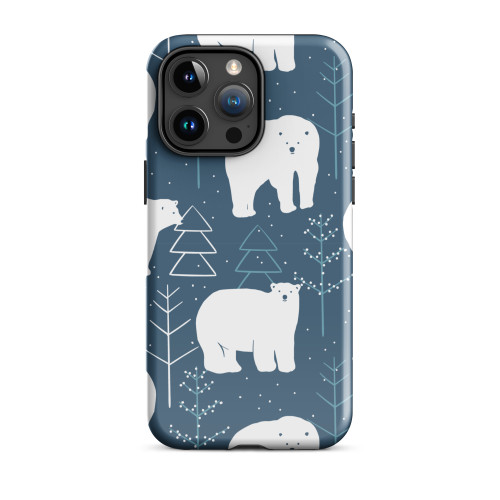 Polar Bears on Blue Tough Case for iPhone®