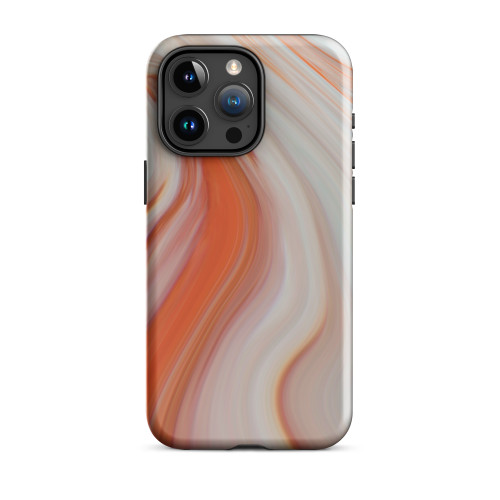 Orange Creamsicle Swirl Design Tough Case for iPhone®