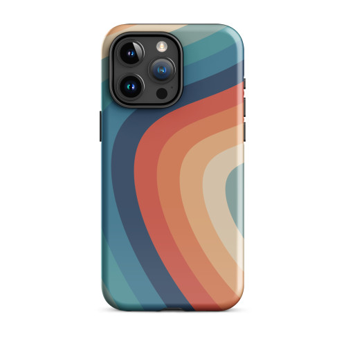 Retro Rainbow Pattern Tough Case for iPhone®