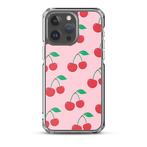 Cherry Pattern on Pink Case for iPhone®