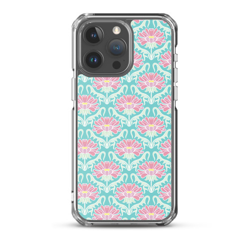 Pink and Aqua Floral Pattern Case for iPhone®