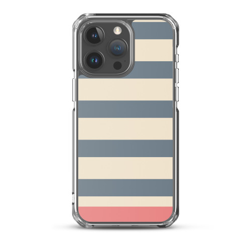 Salmon and Grey Stripe Case for iPhone®