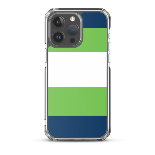 Green and Navy Stripe Case for iPhone®