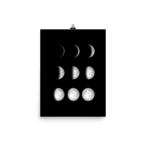 Moon Phases Matte Poster