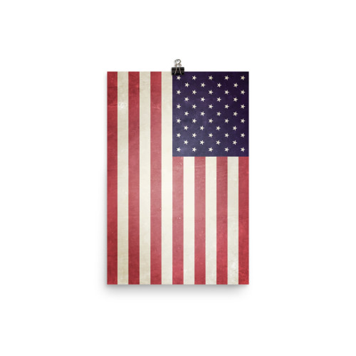 United States Flag Matte Poster – 12" x 18"