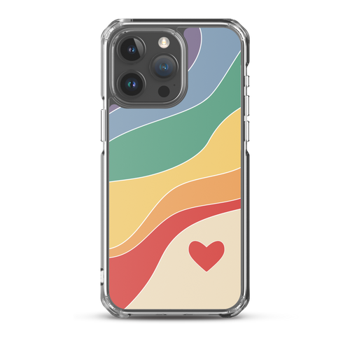 Rainbow Heart Clear Case for iPhone®