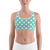 Aquamarine White Polka Dots Sports bra