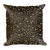 Gold Dots on Black Square Pillow