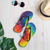 Colorful Spiral Tie Dye Flip Flops