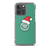 Green Smile Face in Santa Hat Clear Case for iPhone®