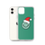 Green Smile Face in Santa Hat Clear Case for iPhone®