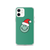 Green Smile Face in Santa Hat Clear Case for iPhone®