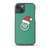 Green Smile Face in Santa Hat Clear Case for iPhone®