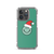 Green Smile Face in Santa Hat Clear Case for iPhone®