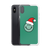 Green Smile Face in Santa Hat Clear Case for iPhone®