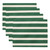 Green and Cream Stripe Holiday Placemat Set