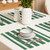 Green and Cream Stripe Holiday Placemat Set