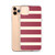 Red and Cream Stripe Holiday Case for iPhone®