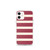 Red and Cream Stripe Holiday Case for iPhone®